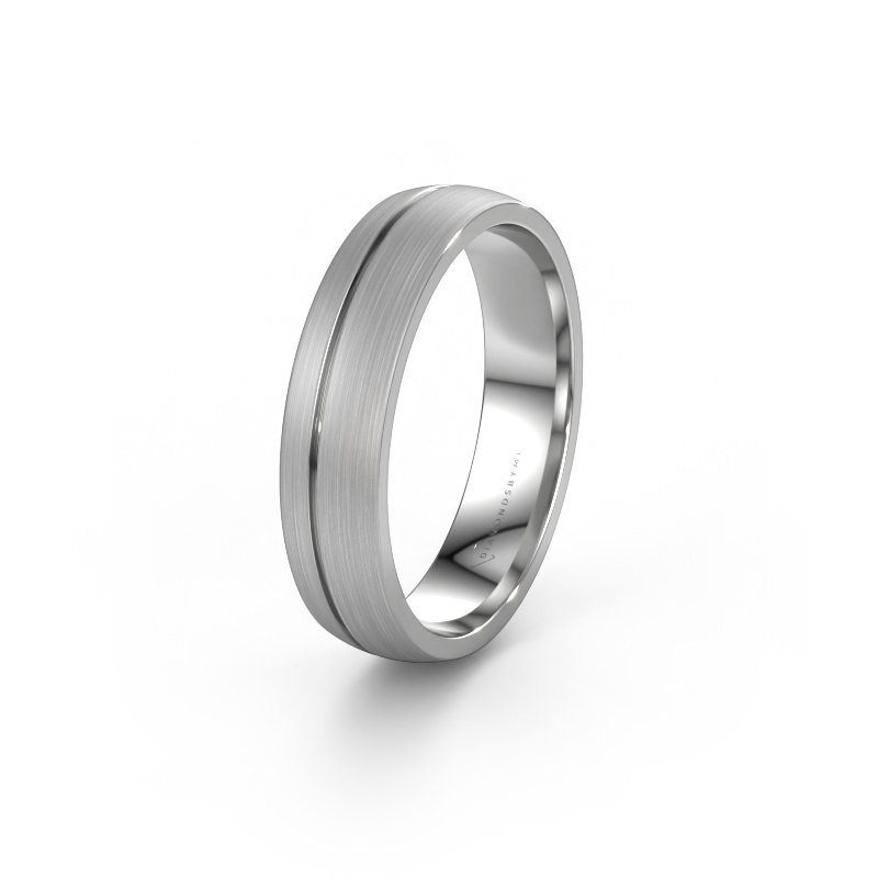 Image of Wedding ring WH0166M25A 585 white gold ±5x1.7 mm