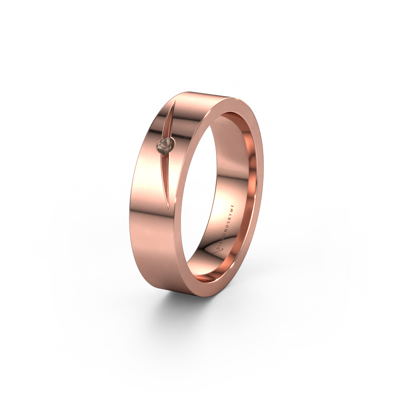 Bild von Ehering WH0170L15A 585 Roségold ±5x1.7 mm Rauchquarz