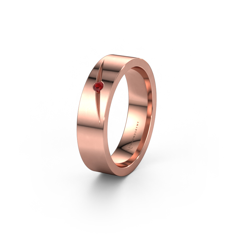 Bild von Ehering WH0170L15A 585 Roségold ±5x1.7 mm Rubin