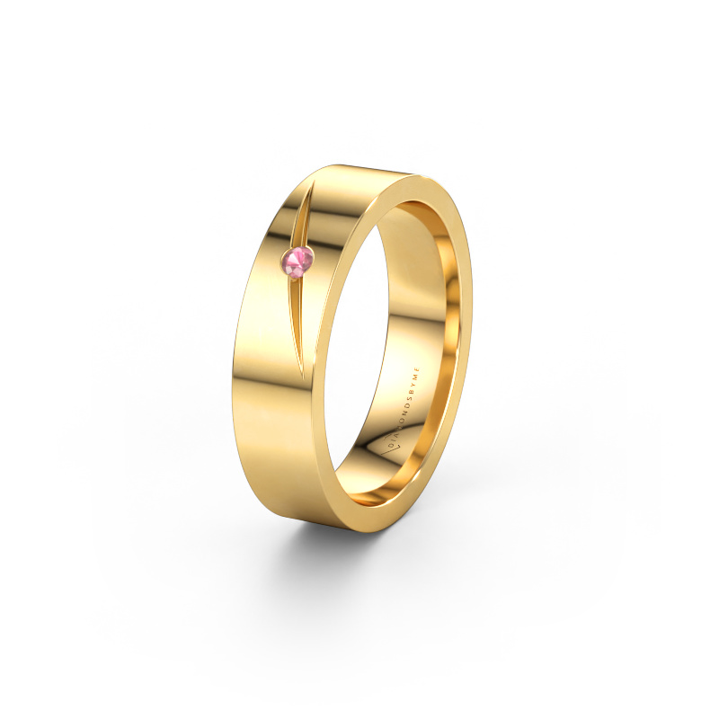 Immagine di Fede nuziale WH0170L15A 585 oro ±5 x 1,7 mm Tormalina rosa