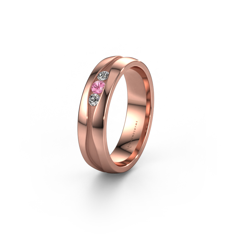 Bild von Ehering WH0172L25A 585 Roségold ±5x1.7 mm Pink Saphir