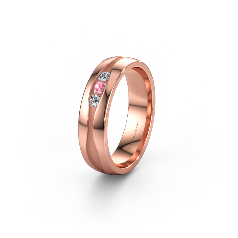 Immagine di Fede nuziale WH0172L25A 585 oro rosa ±5 x 1,7 mm Tormalina rosa