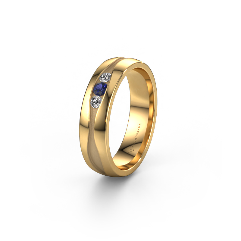 Image of Wedding ring WH0172L25A 585 gold ±0.20x0.07 in Sapphire