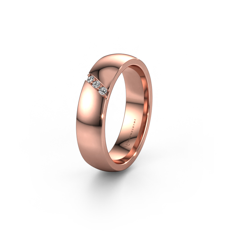 Image of Wedding ring WH0174L25BP 585 rose gold ±5x2 mm Diamond