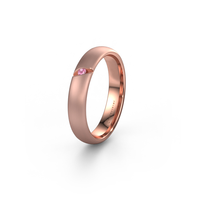 Image of Wedding ring WH0176L34AP 585 rose gold ±0.16x0.07 in Pink sapphire
