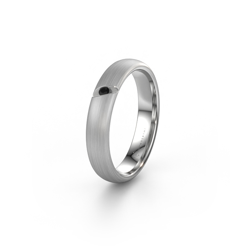 Image of Wedding ring WH0176L34AP 950 platinum ±4x1.7 mm Black diamond