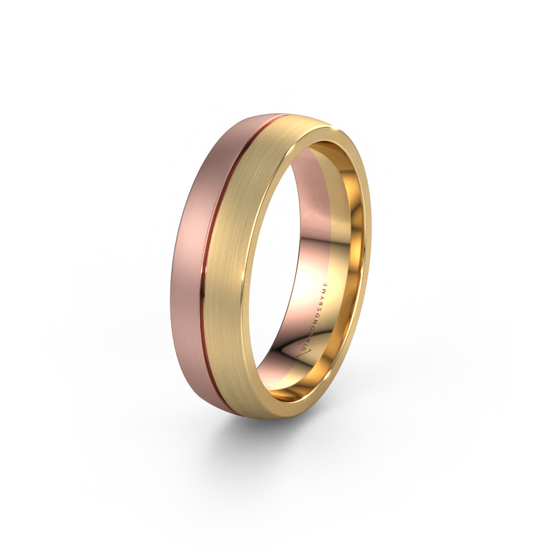 Image of Wedding ring WH0200M26BM 585 rose gold ±0.24x0.08 in