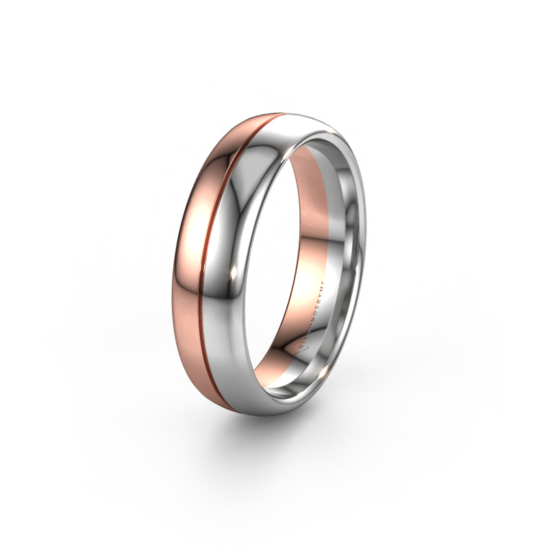 Image of Wedding ring WH0200M36BP 585 rose gold ±0.24x0.08 in
