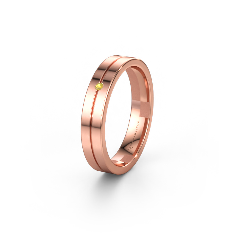 Immagine di Fede nuziale WH0201L14AP 585 oro rosa ±4 x 1,7 mm Zaffiro giallo