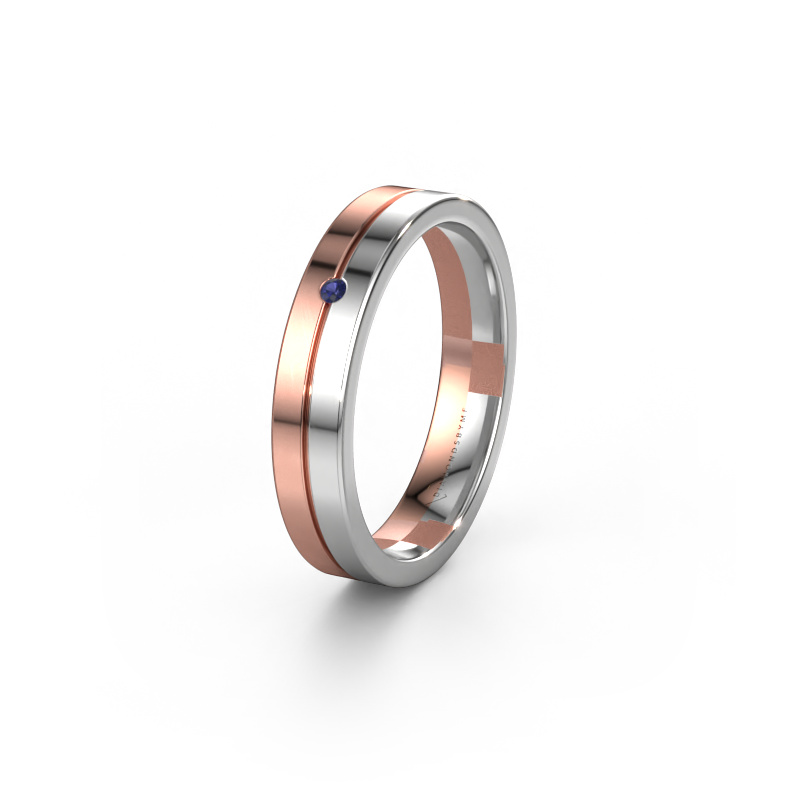 Image of Wedding ring WH0201L14AP 585 rose gold ±0.16x0.07 in Sapphire