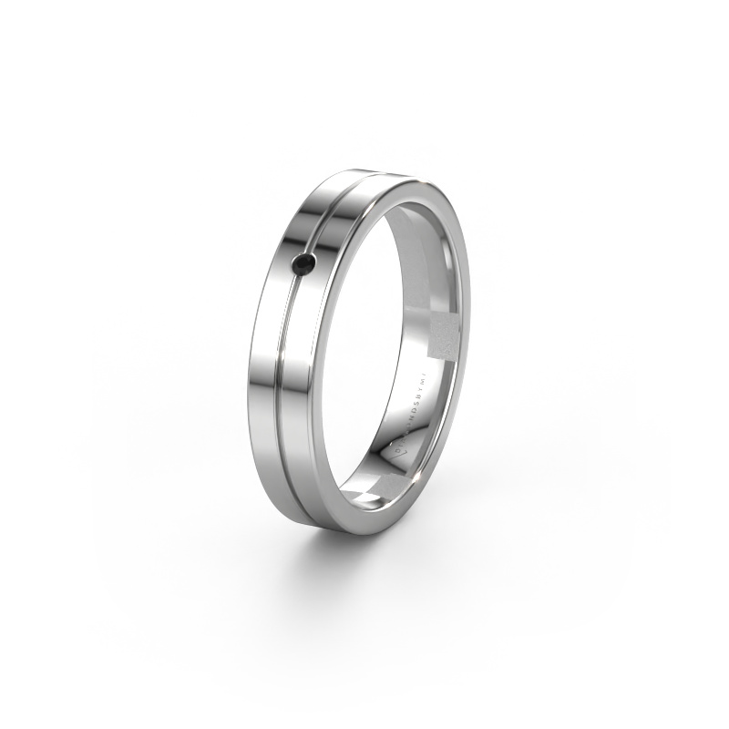 Bild von Ehering WH0201L14AP 950 Platin ±4x1.7 mm Schwarz Diamant