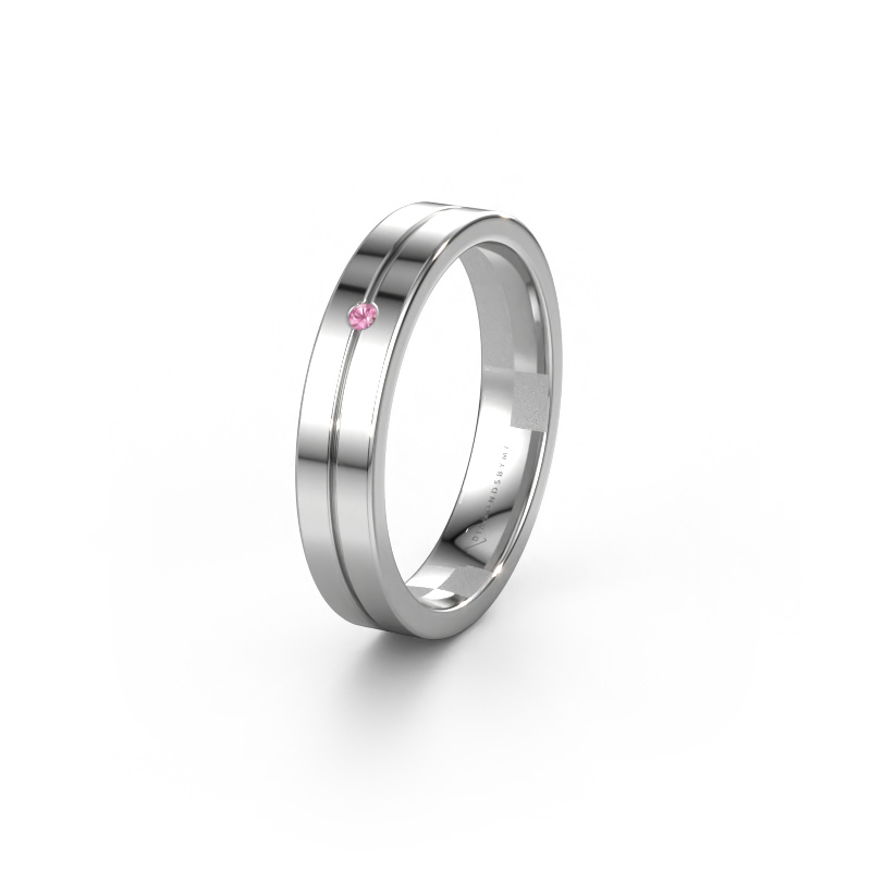 Image de Alliance WH0201L14AP 585 or blanc ±4x1.7 mm Saphir rose