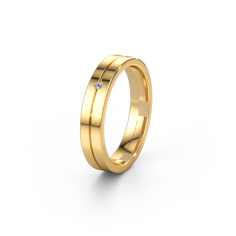 Immagine di Fede nuziale WH0201L14AP 585 oro ±4 x 1,7 mm Diamante