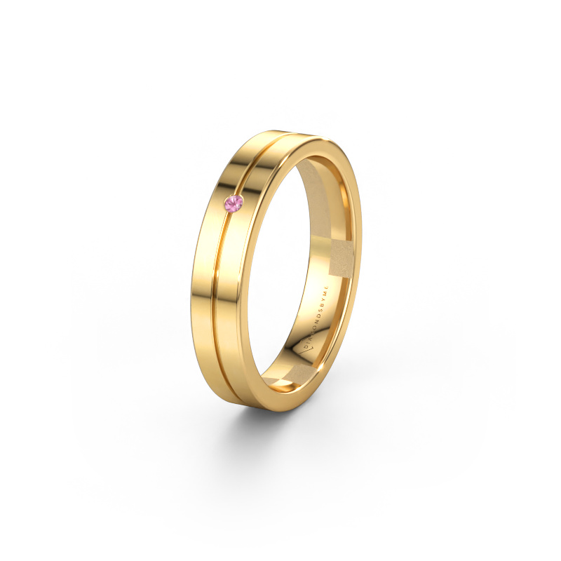 Immagine di Fede nuziale WH0201L14AP 585 oro ±4 x 1,7 mm Zaffiro rosa