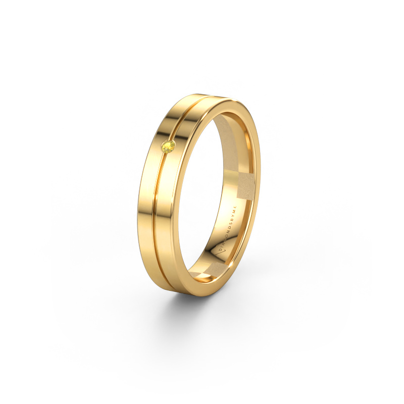 Immagine di Fede nuziale WH0201L14AP 585 oro ±4 x 1,7 mm Zaffiro giallo