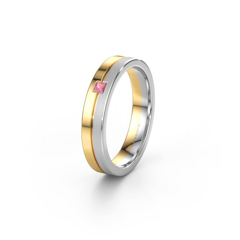 Immagine di Fede nuziale WH0201L14ASQPM 585 oro ±4 x 1,7 mm Tormalina rosa