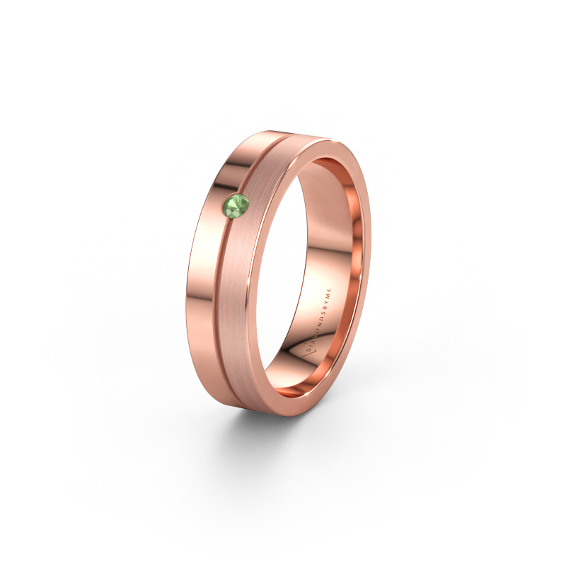 Immagine di Fede nuziale WH0201L15APM 585 oro rosa ±5 x 1,7 mm Tormalina verde
