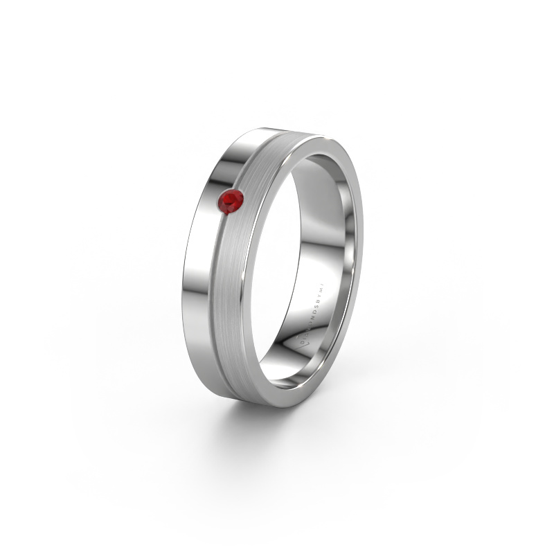 Image of Wedding ring WH0201L15APM 585 white gold ±0.20x0.07 in Ruby