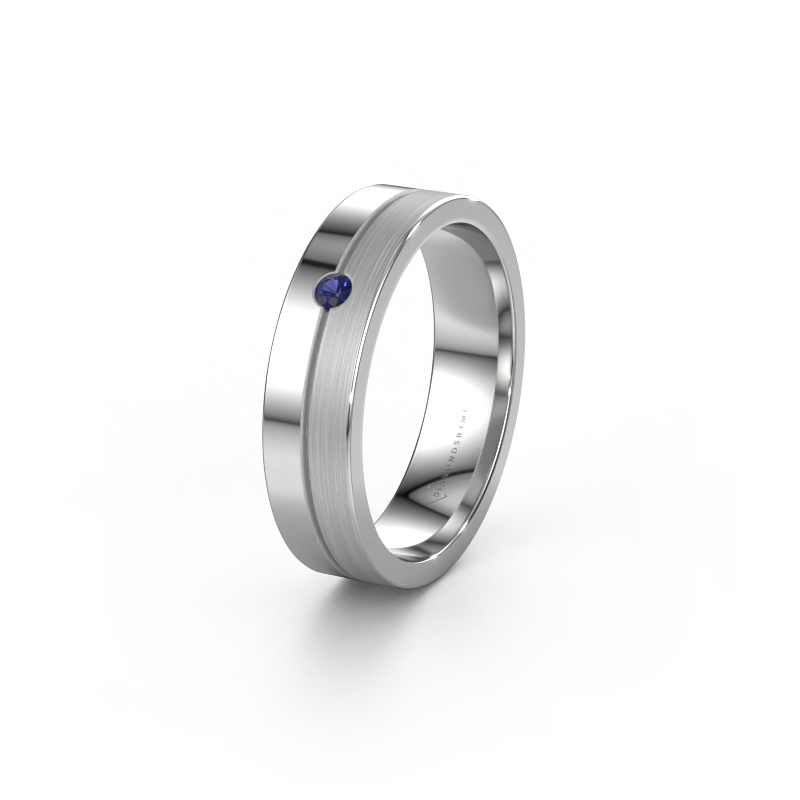 Image of Wedding ring WH0201L15APM 585 white gold ±0.20x0.07 in Sapphire