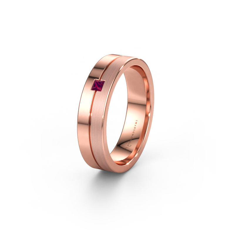 Bild av Vigselring WH0201L15ASQPM 585 roséguld ±5 x 1,7 mm Rodolit