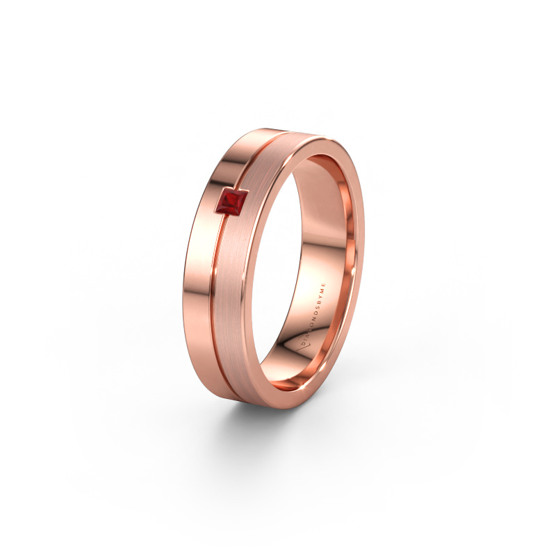 Bild av Vigselring WH0201L15ASQPM 585 roséguld ±5 x 1,7 mm Rubin