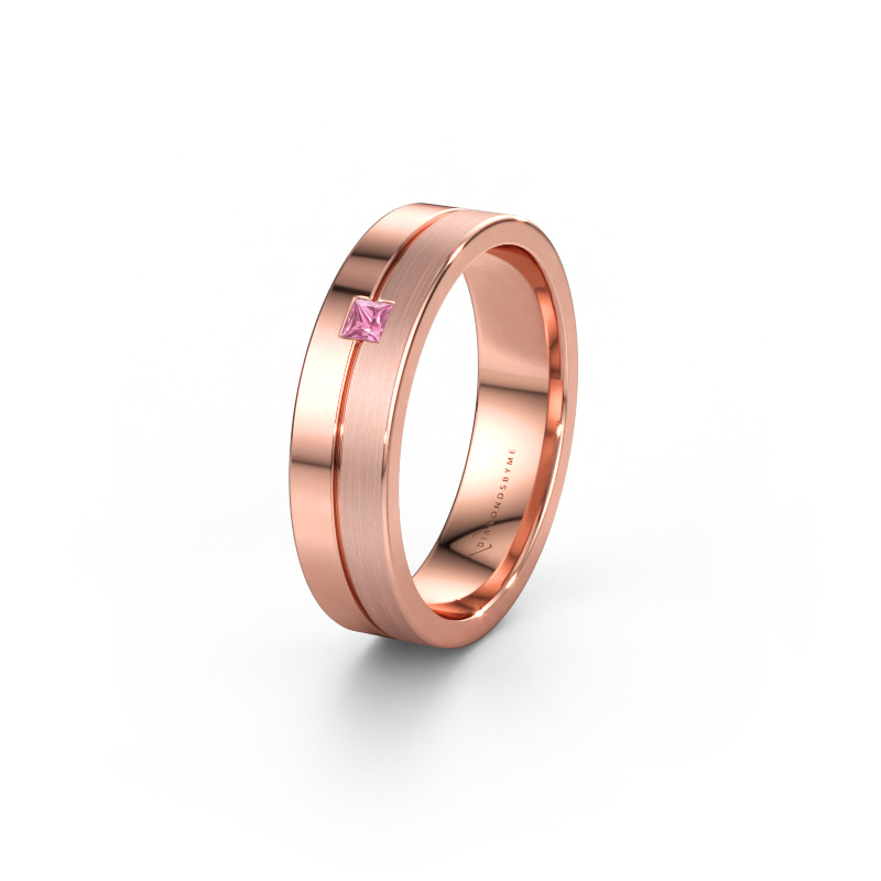 Bild av Vigselring WH0201L15ASQPM 585 roséguld ±5 x 1,7 mm Rosa safir