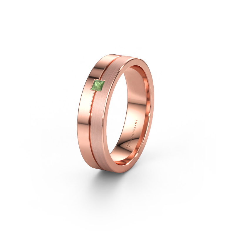 Bild av Vigselring WH0201L15ASQPM 585 roséguld ±5 x 1,7 mm Grön turmalin