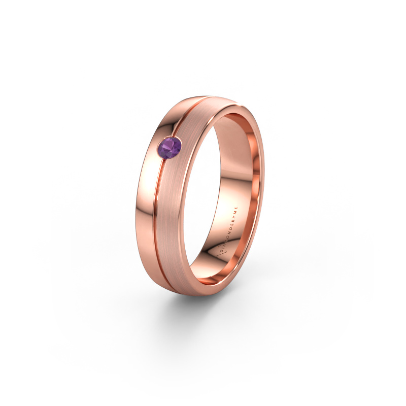 Immagine di Fede nuziale WH0201L25APM 585 oro rosa ±5 x 1,7 mm Ametista