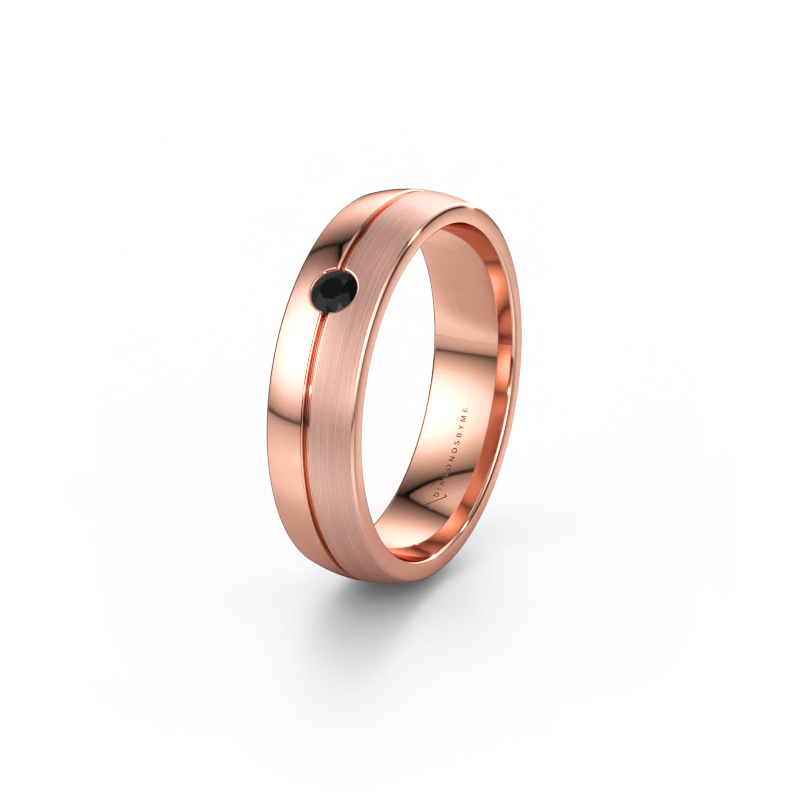 Bild av Vigselring WH0201L25APM 585 roséguld ±5 x 1,7 mm Svart diamant