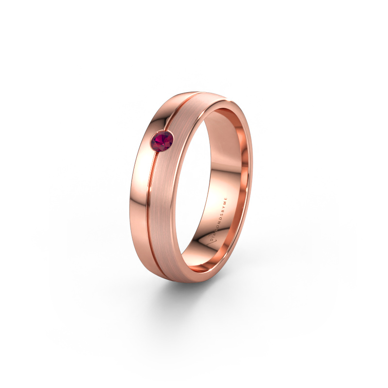 Immagine di Fede nuziale WH0201L25APM 585 oro rosa ±5 x 1,7 mm Rodolite