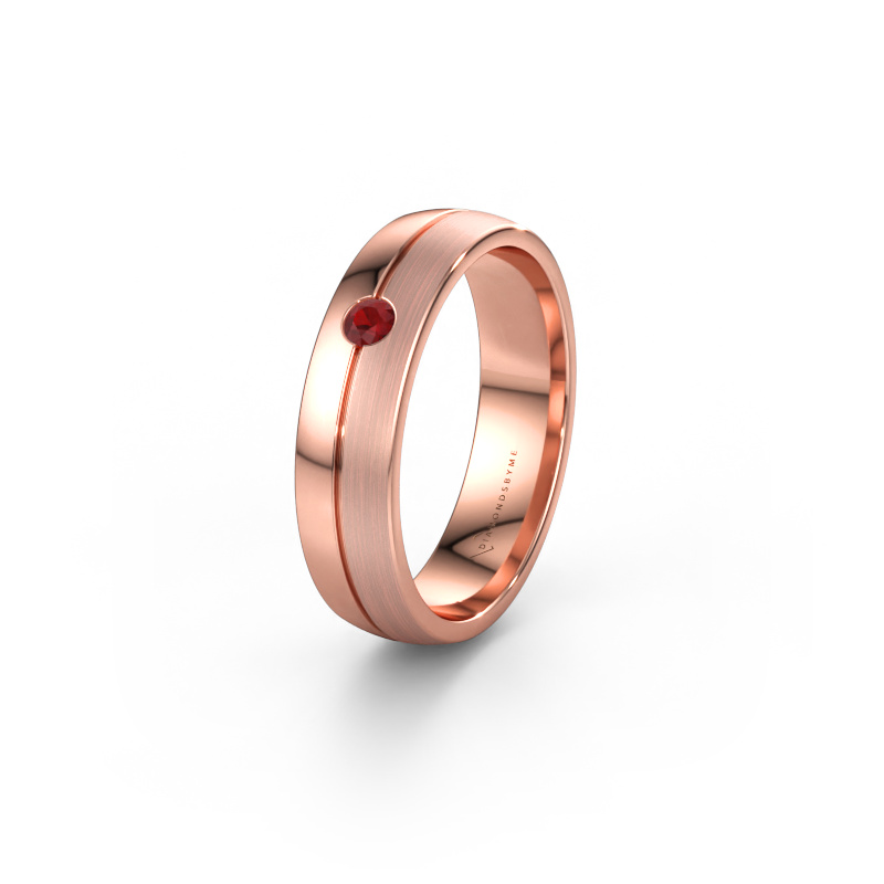 Immagine di Fede nuziale WH0201L25APM 585 oro rosa ±5 x 1,7 mm Rubino