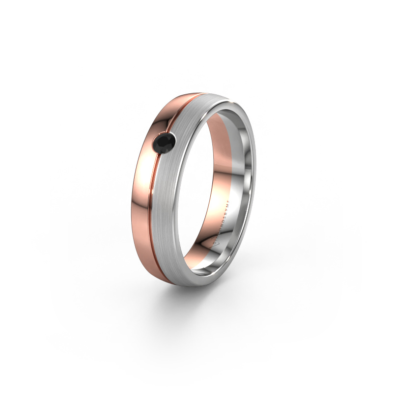 Bild von Ehering WH0201L25APM 585 Roségold ±5x1.7 mm Schwarz Diamant