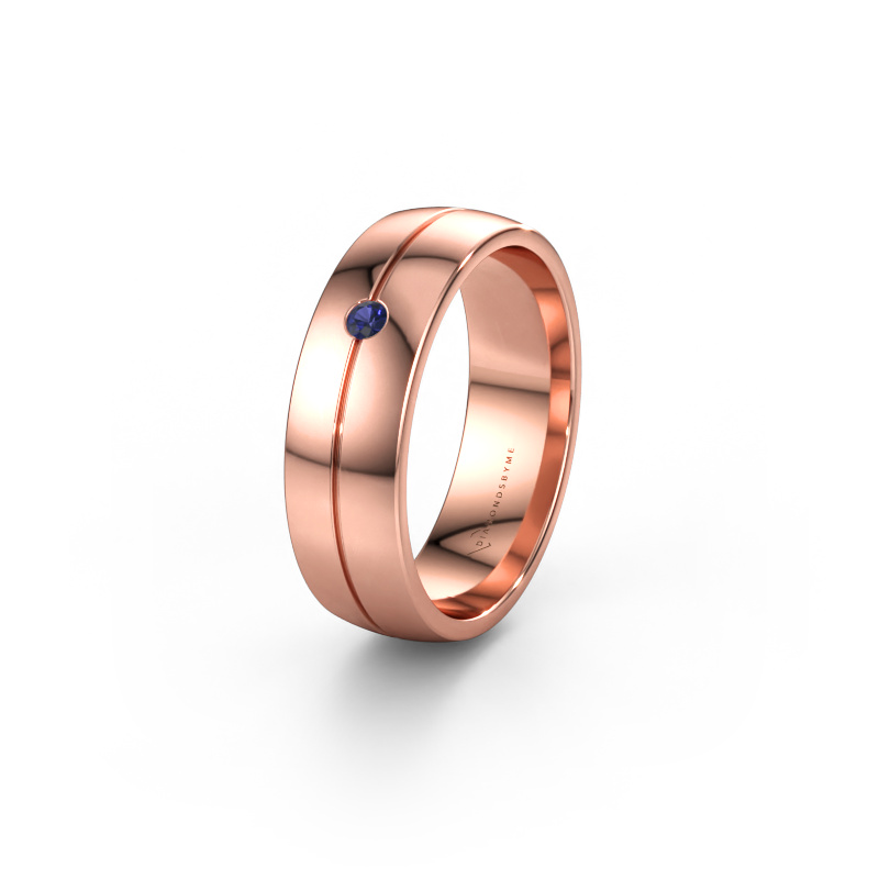 Immagine di Fede nuziale WH0201L26AP 585 oro rosa ±6 x 1,7 mm Zaffiro