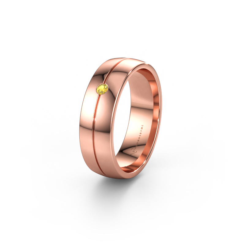 Bild av Vigselring WH0201L26AP 585 roséguld ±6 x 1,7 mm Gul safir