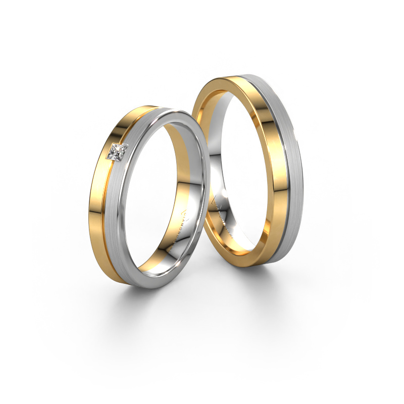 Bild von Freundschaftsringe set WH0201LM14APM ±4x1.7 mm 14 Karat Gold Diamant 0.05 crt