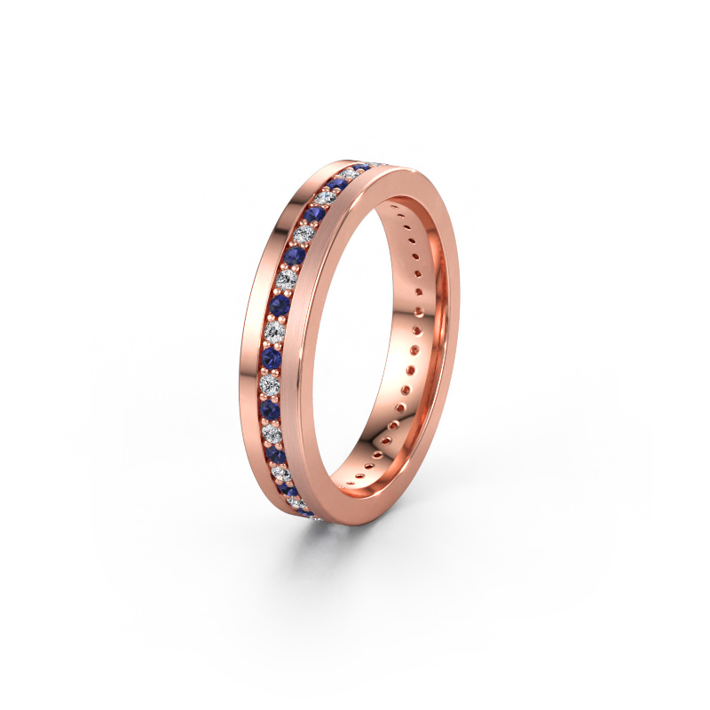Immagine di Fede nuziale WH0203L14BPM 585 oro rosa ±4 x 2 mm Zaffiro 1.3 mm