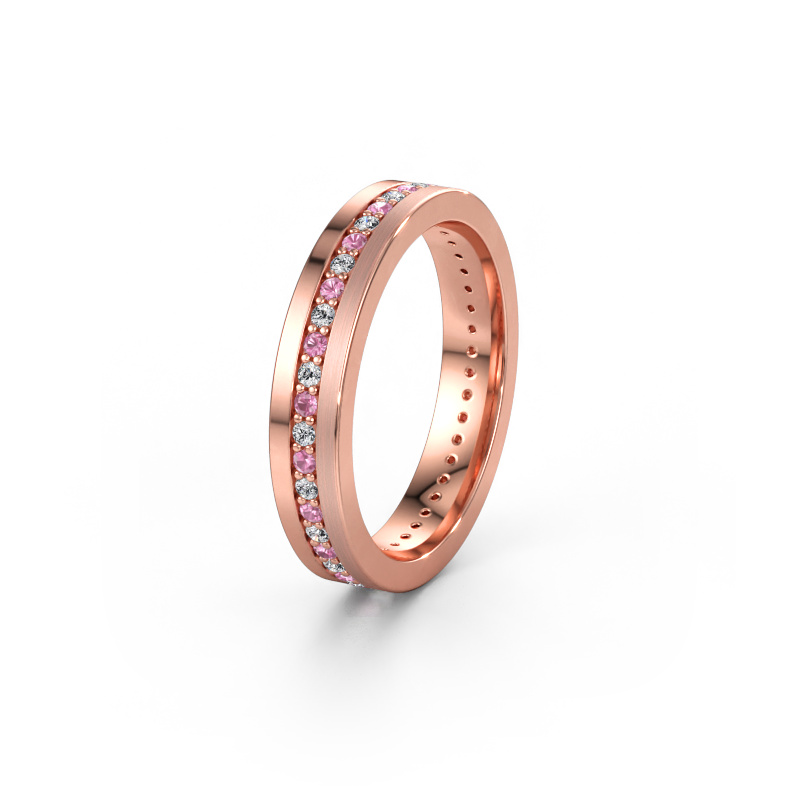 Bild av Vigselring WH0203L14BPM 585 roséguld ±4 x 2 mm Rosa safir 1.3 mm
