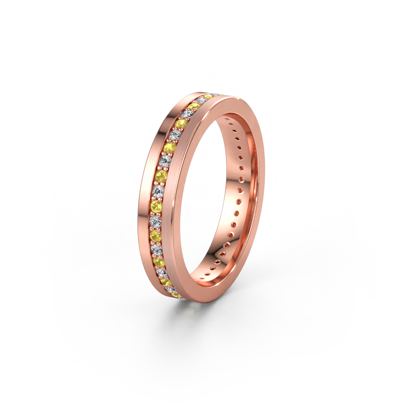 Bild av Vigselring WH0203L14BPM 585 roséguld ±4 x 2 mm Gul safir 1.3 mm