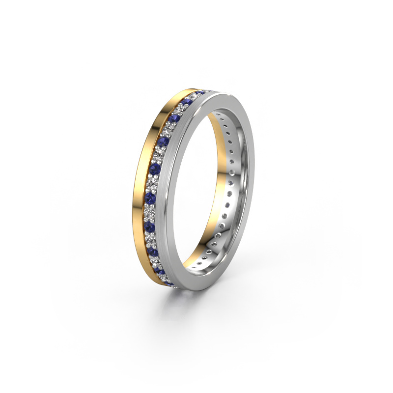 Image of Wedding ring WH0203L14BPM 585 gold ±0.16x0.08 in Sapphire 1.3 mm