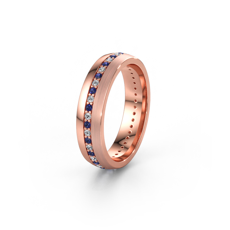 Bild av Vigselring WH0203L25BPM  585 roséguld ±5 x 2 mm Safir 1.3 mm