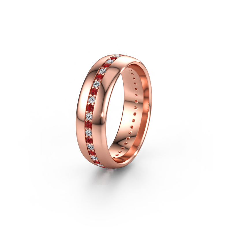Immagine di Fede nuziale WH0203L36AP 585 oro rosa ±6 x 1,7 mm Rubino