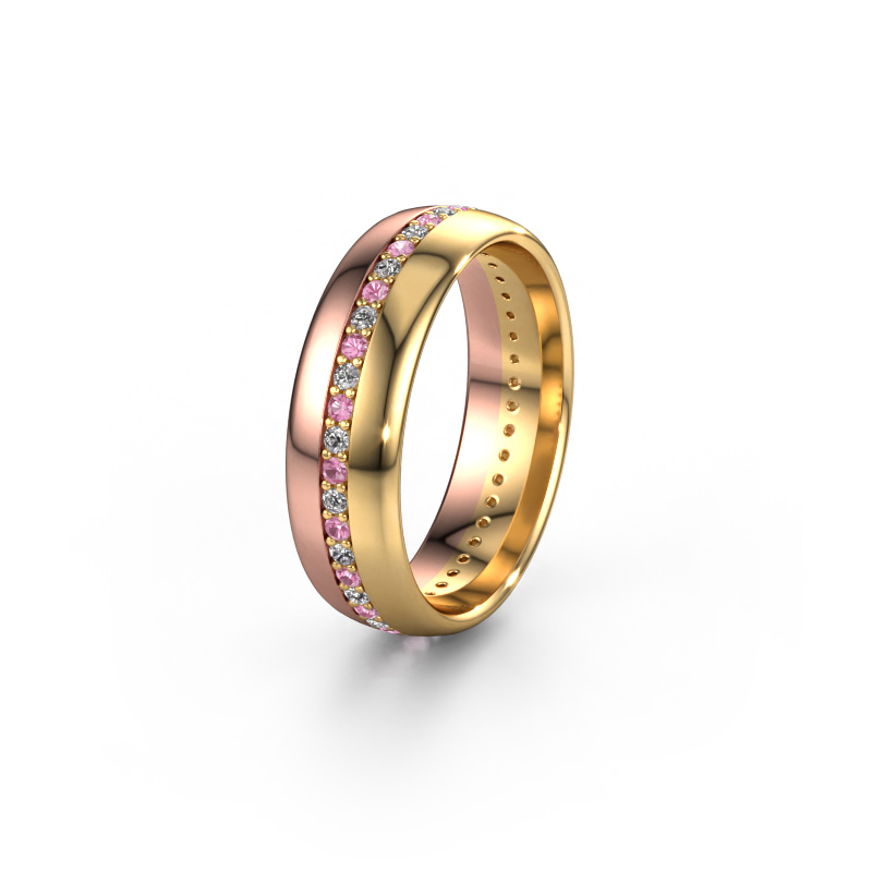 Bild von Ehering WH0203L36AP 585 Roségold ±6x1.7 mm Pink Saphir