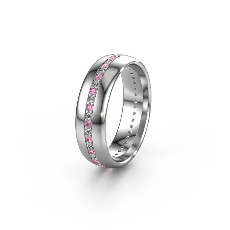 Bild von Ehering WH0203L36AP 950 Platin ±6x1.7 mm Pink Saphir