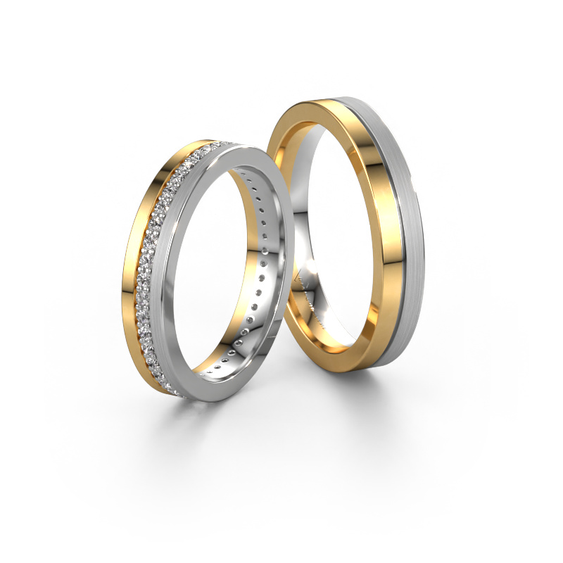 Image de Set Alliances WH0203LM14BPM ±4x2 mm 14 Carat or jaune Diamant 0.01 crt