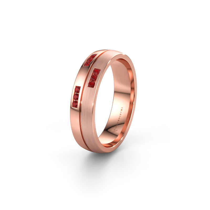 Bild av Vigselring WH0206L25APM 585 roséguld ±5 x 1,7 mm Rubin