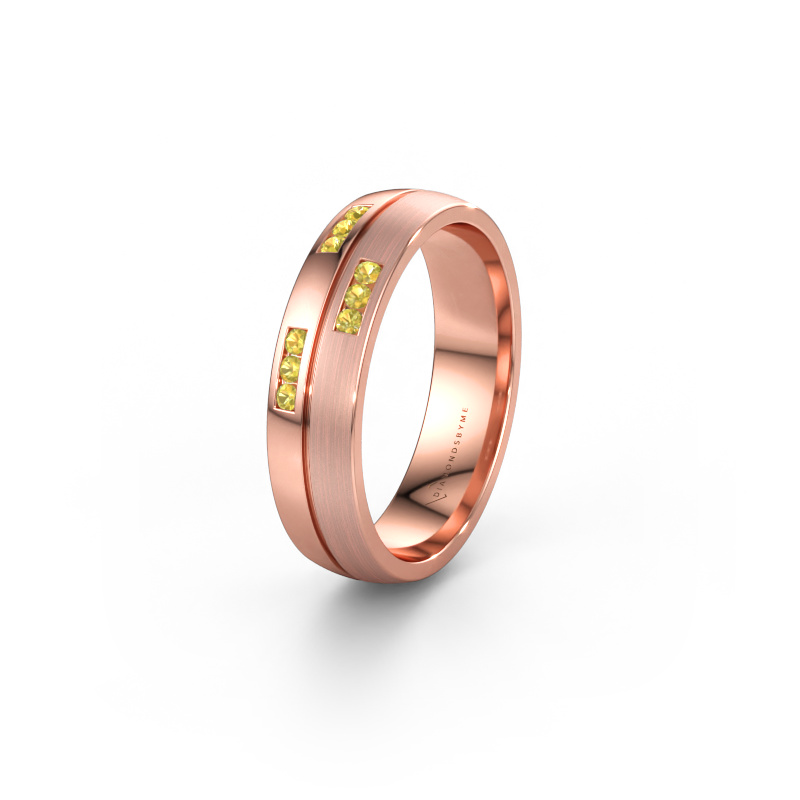 Immagine di Fede nuziale WH0206L25APM 585 oro rosa ±5 x 1,7 mm Zaffiro giallo