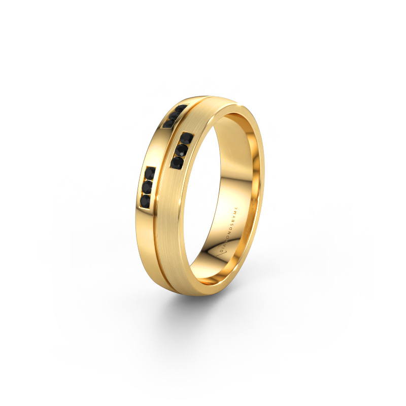 Immagine di Fede nuziale WH0206L25APM 585 oro ±5 x 1,7 mm Diamante nero