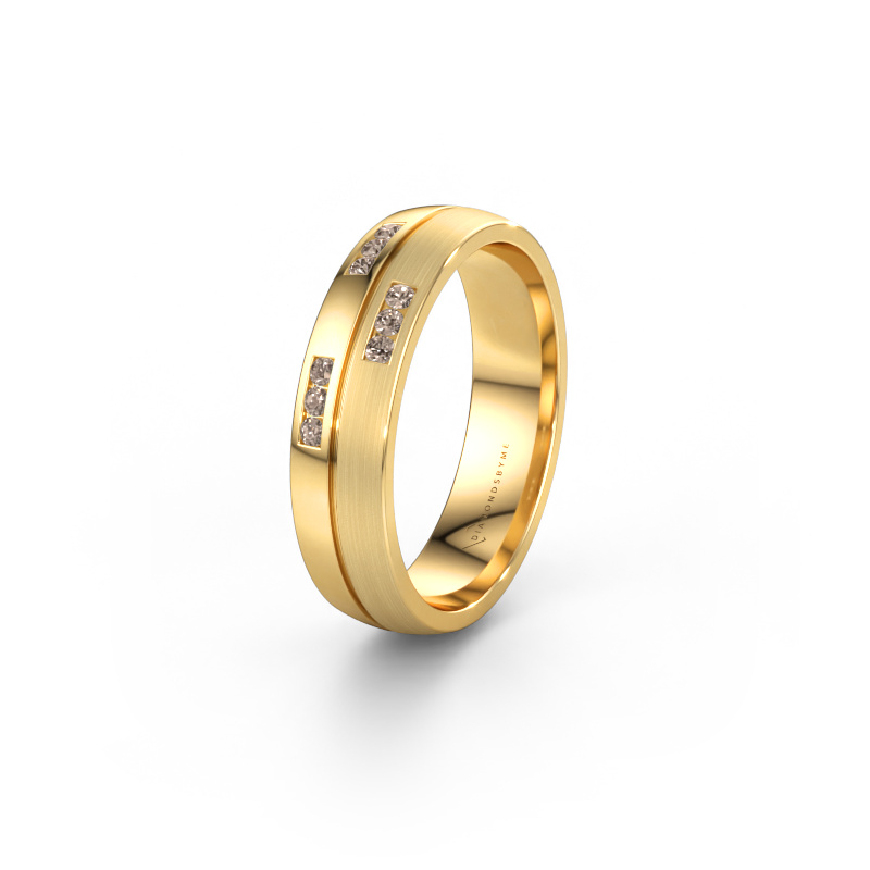 Immagine di Fede nuziale WH0206L25APM 585 oro ±5 x 1,7 mm Diamante marrone
