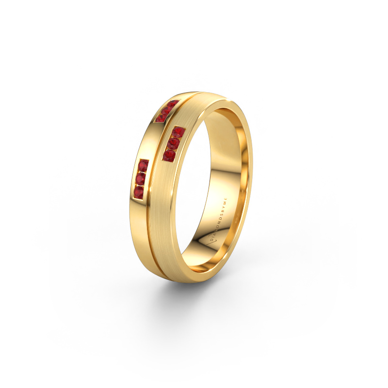 Immagine di Fede nuziale WH0206L25APM 585 oro ±5 x 1,7 mm Rubino