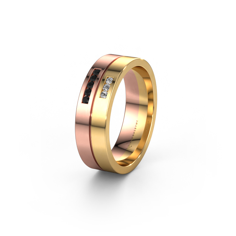 Bild von Ehering WH0207L16AP 585 Roségold ±6x1.7 mm Schwarz Diamant